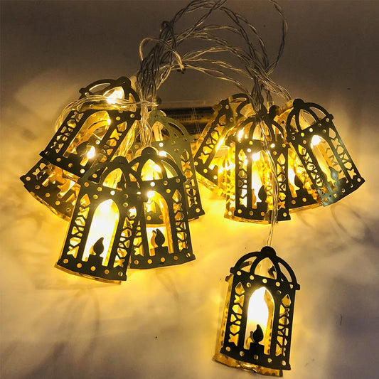 Ramadan Eid Gold Lantern LED Lights