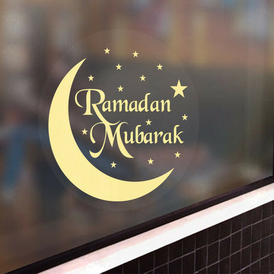 Gold Ramadan Mubarak Window Sticker