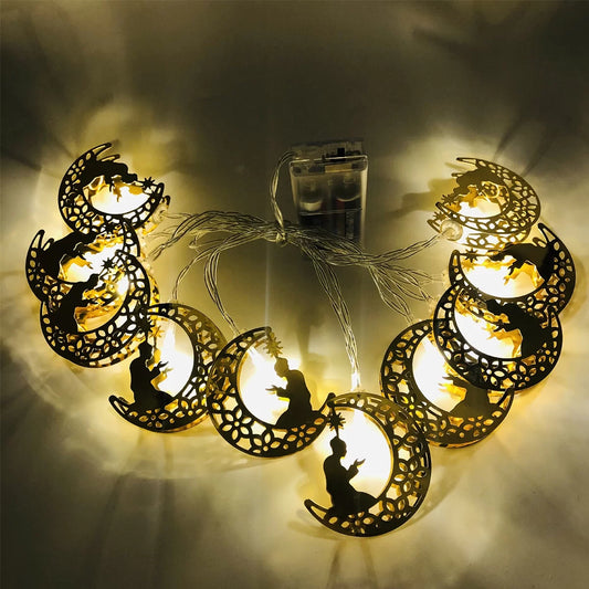 Ramadan Eid Gold Moon LED Lights