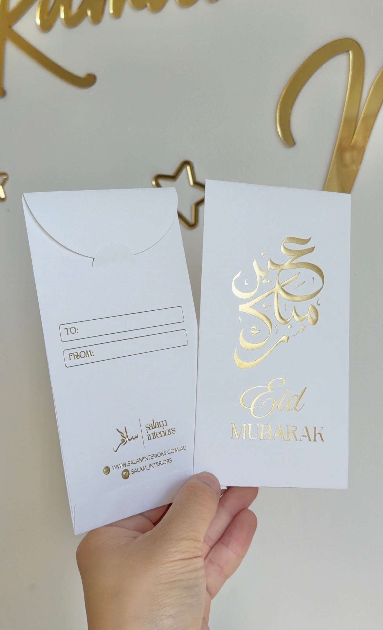Eid Money Envelope – Gold Foil (5 pack)