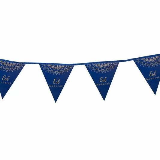 Navy Gold Eid Mubarak Banner
